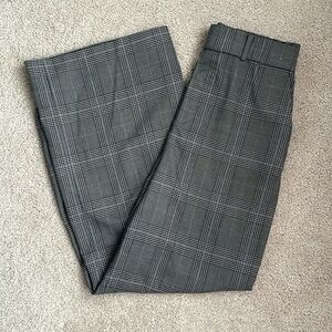 Wide-leg plaid trousers